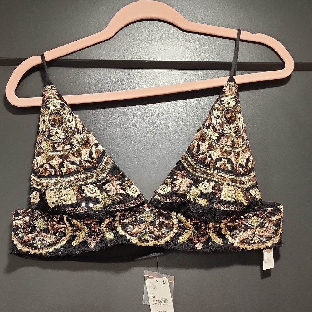 Free People Black Bralette